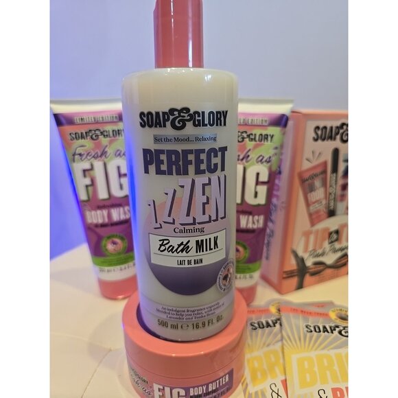 Lot 9 LIMITED EDITION Soap & Glory Fresh As Fig Body Wash BUTTER Face MASK Milk - Picture 7 of 8